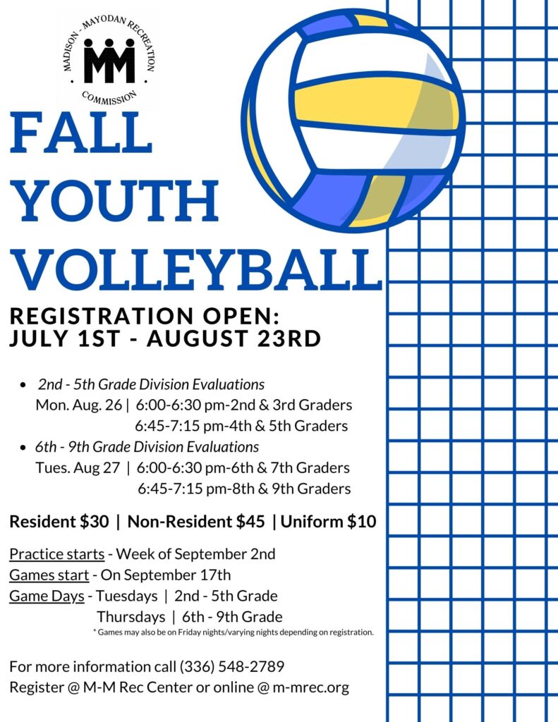 fall youth volleyball